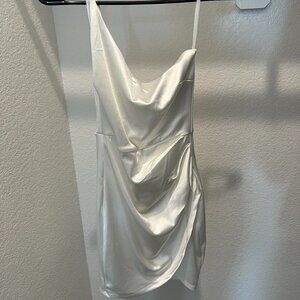 One Shoulder Satin Mini